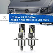 0 Fendinebbia LED H4 29,000Lm per Mercedes Vito W638 1996 - 2003 H4: Kit LED Moai 29.000Lumen