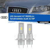 0 Fendinebbia LED H7 9600Lm per Audi A3 8P 2003 - 2008 H7: Kit LED Accent 9.600LM