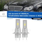0 Fendinebbia LED H7 9600Lm per Mercedes Classe-C W203 con luci svolta H7: Kit LED Accent 9.600LM