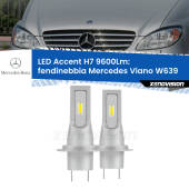 0 Fendinebbia LED H7 9600Lm per Mercedes Viano W639 2003 - 2007 H7: Kit LED Accent 9.600LM