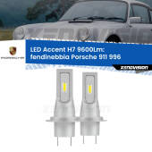 0 Fendinebbia LED H7 9600Lm per Porsche 911 996 1997 - 2001 H7: Kit LED Accent 9.600LM