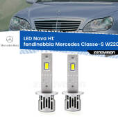 0 Fendinebbia LED Mercedes Classe-S W220 1998 - 2005: H1 Nava H1: Kit LED Nava 20.000Lumen