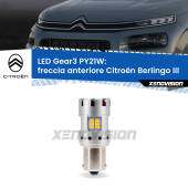 0 Freccia Anteriore LED Citroën Berlingo III 2018 in poi: PY21W Gear3 PY21W: Lampadina frecce LED No-Hyperflash Gear3