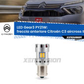 0 Freccia Anteriore LED Citroën C3 aircross II 2024 in poi: PY21W Gear3 PY21W: Lampadina frecce LED No-Hyperflash Gear3