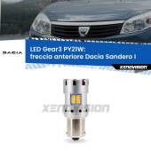 0 Freccia Anteriore LED Dacia Sandero I 2008 - 2012: PY21W Gear3 PY21W: Lampadina frecce LED No-Hyperflash Gear3
