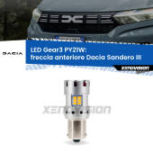 0 Freccia Anteriore LED Dacia Sandero III 2020 in poi: PY21W Gear3 PY21W: Lampadina frecce LED No-Hyperflash Gear3