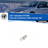 0 Freccia Anteriore LED HY21W Torpedo per Alfa romeo 147 2000 - 2004 HY21W (BAW9S): LED Torpedo Canbus Arancio