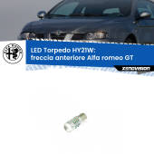 0 Freccia Anteriore LED HY21W Torpedo per Alfa romeo GT  2003 - 2010 HY21W (BAW9S): LED Torpedo Canbus Arancio
