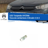 0 Freccia Anteriore LED HY21W Torpedo per Citroën C4 II 2009 - 2016 HY21W (BAW9S): LED Torpedo Canbus Arancio