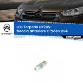 0 Freccia Anteriore LED HY21W Torpedo per Citroën DS4 con fari alogeni HY21W (BAW9S): LED Torpedo Canbus Arancio