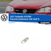 0 Freccia Anteriore LED HY21W Torpedo per VW Golf 5 2003 - 2009 HY21W (BAW9S): LED Torpedo Canbus Arancio
