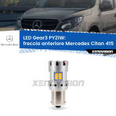 0 Freccia Anteriore LED Mercedes Citan 415 2012 in poi: PY21W Gear3 PY21W: Lampadina frecce LED No-Hyperflash Gear3