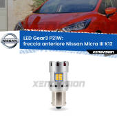 0 Freccia Anteriore LED Nissan Micra III K12 2002 - 2010: P21W Gear3 P21W: Lampadina frecce LED No-Hyperflash Gear3 raffreddata a ventola
