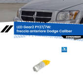 0 Freccia Anteriore LED PY27/7W per Dodge Caliber 2006 - 2011 PY27/7W Led 50W Pos. Lato Corto - Lenticolare - 700 Lumen - Arancio