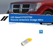 0 Freccia Anteriore LED PY27/7W per Dodge Nitro  2006 - 2012 PY27/7W Led 50W Pos. Lato Corto - Lenticolare - 700 Lumen - Arancio