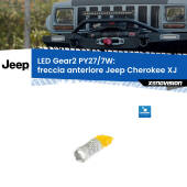 0 Freccia Anteriore LED PY27/7W per Jeep Cherokee XJ 1984 - 2001 PY27/7W Led 50W Pos. Lato Corto - Lenticolare - 700 Lumen - Arancio