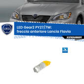 0 Freccia Anteriore LED PY27/7W per Lancia Flavia  2012 - 2014 PY27/7W Led 50W Pos. Lato Corto - Lenticolare - 700 Lumen - Arancio