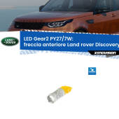 0 Freccia Anteriore LED PY27/7W per Land rover Discovery III L319 2004 - 2009 PY27/7W Led 50W Pos. Lato Corto - Lenticolare - 700 Lumen - Arancio