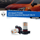 0 Freccia Anteriore LED Renault Clio IV 2012 - 2018: PY24W Gear2 PY24W: Lampadine frecce LED No-Hyperflash Gear2 (Coppia)