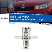 0 Freccia Anteriore LED Skoda Citigo 2011 in poi: PY21W Gear3 PY21W: Lampadina frecce LED No-Hyperflash Gear3