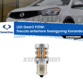 0 Freccia Anteriore LED Ssangyong Korando Mk2 1996 - 2006: P21W Gear2 FINE SERIE: NO GARANZIA P21W: Lampadina frecce LED No-Hyperflash Gear2 FINE SERIE: NO GARANZIA