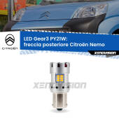 0 Freccia posteriore LED Citroën Nemo 2008 in poi: PY21W Gear3 PY21W: Lampadina frecce LED No-Hyperflash Gear3