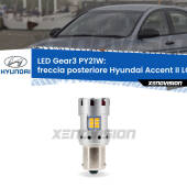 0 Freccia posteriore LED Hyundai Accent II LC prima serie: PY21W Gear3 PY21W: Lampadina frecce LED No-Hyperflash Gear3