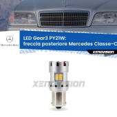 0 Freccia posteriore LED Mercedes Classe-C W202 faro bianco: PY21W Gear3 PY21W: Lampadina frecce LED No-Hyperflash Gear3