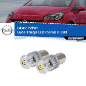 0 GEAR P21W: luce targa LED Opel Corsa B (S93) 1993 - 2000 P21W: Gear LED 6000k (Coppia)