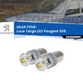 0 GEAR P21W: luce targa LED Peugeot 309 1989 - 1993 P21W: Gear LED 6000k (Coppia)