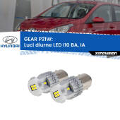 0 GEAR P21W: luci diurne LED Hyundai I10 (BA, IA) senza luci svolta P21W: Gear LED 6000k (Coppia)