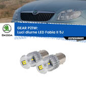 0 GEAR P21W: luci diurne LED Skoda Fabia II (5J) 2011 - 2014 P21W: Gear LED 6000k (Coppia)