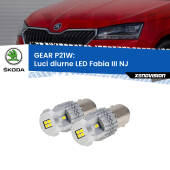 0 GEAR P21W: luci diurne LED Skoda Fabia III (NJ) a parabola singola P21W: Gear LED 6000k (Coppia)