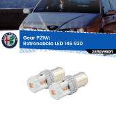 0 GEAR P21W: retronebbia LED Alfa romeo 146 (930) 1994-2001 P21W: Gear LED Rossi (Coppia)