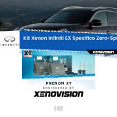 0 H11: Kit Xenon per Infiniti EX (2008 in poi) Specifico Zero-Spie H11: Kit Xenon PhenomXT Xenovision 42W Canbus