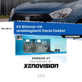 0 H4: Kit Bi Xenon Dacia Dokker  (2012 in poi) Specifico Zero-Spie H4: Kit BiXenon PhenomXT Xenovision 42W Canbus