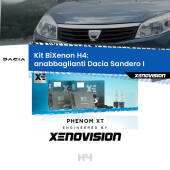 0 H4: Kit Bi Xenon Dacia Sandero I (2008 - 2012) Specifico Zero-Spie H4: Kit BiXenon PhenomXT Xenovision 42W Canbus
