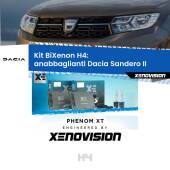 0 H4: Kit Bi Xenon Dacia Sandero II (a parabola singola) Specifico Zero-Spie H4: Kit BiXenon PhenomXT Xenovision 42W Canbus