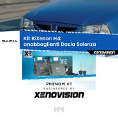0 H4: Kit Bi Xenon Dacia Solenza (2003 in poi) Specifico Zero-Spie H4: Kit BiXenon PhenomXT Xenovision 42W Canbus