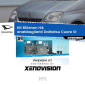 0 H4: Kit Bi Xenon Daihatsu Cuore VI (2003 - 2007) Specifico Zero-Spie H4: Kit BiXenon PhenomXT Xenovision 42W Canbus