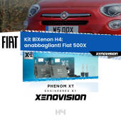 0 H4: Kit Bi Xenon Fiat 500X  (a parabola) Specifico Zero-Spie H4: Kit BiXenon PhenomXT Xenovision 42W Canbus