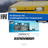 0 H4: Kit Bi Xenon Fiat Cinquecento (1991 - 1999) Specifico Zero-Spie H4: Kit BiXenon PhenomXT Xenovision 42W Canbus