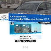 0 H4: Kit Bi Xenon Hyundai Accent I X-3 (1994 - 2000) Specifico Zero-Spie H4: Kit BiXenon PhenomXT Xenovision 42W Canbus