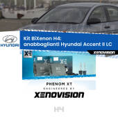 0 H4: Kit Bi Xenon Hyundai Accent II LC (2000 - 2005) Specifico Zero-Spie H4: Kit BiXenon PhenomXT Xenovision 42W Canbus