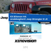 0 H4: Kit Bi Xenon Jeep Wrangler III JK (2006 - 2016) Specifico Zero-Spie H4: Kit BiXenon PhenomXT Xenovision 42W Canbus