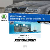 0 H4: Kit Bi Xenon Skoda Octavia I 1U (1996 - 2010) Specifico Zero-Spie H4: Kit BiXenon PhenomXT Xenovision 42W Canbus