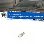 0 H6W: LED per Luci posizione Alfa romeo 166 1998-2007 BAX9s (H6W): LED Torpedo Canbus CREE 50W Top di Gamma