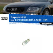 0 H6W: LED per Luci posizione Audi TT 8N 1998-2006 BAX9s (H6W): LED Torpedo Canbus CREE 50W Top di Gamma