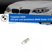 0 H6W: LED per Luci posizione BMW Serie-2 F22, F87 2012-2015 BAX9s (H6W): LED Torpedo Canbus CREE 50W Top di Gamma