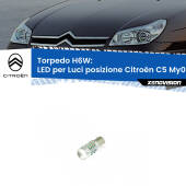 0 H6W: LED per Luci posizione Citroën C5 My04 2004-2008 BAX9s (H6W): LED Torpedo Canbus CREE 50W Top di Gamma